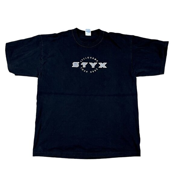Vintage 2003 Styx Cyclorama Tour Classic Rock My A$s Black T-Shirt Size XL - Picture 1 of 4